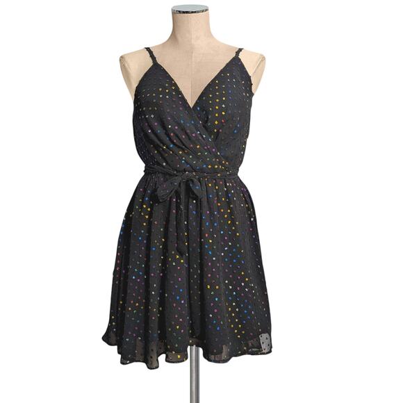 AS YOU U WISH  Rainbow Metallic Dot Shimmer Homecoming Party Dress 9 New - Picture 1 of 2